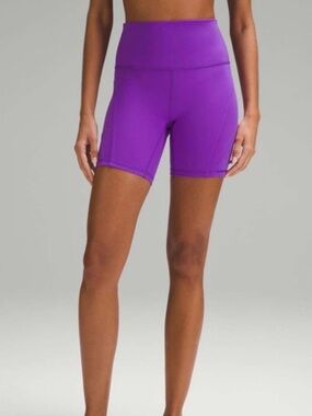 lululemon athletica Purple High-Rise Bike Shorts